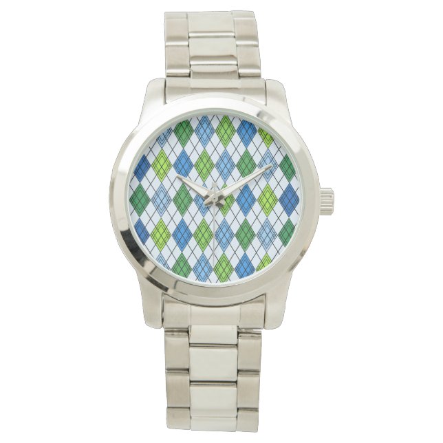 Art Deco Rain Argyle Watch (Front)