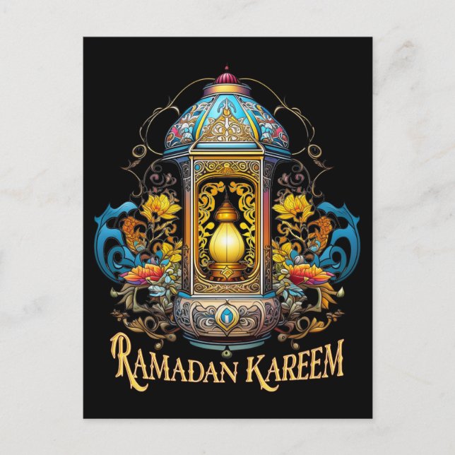 Art Deco Ramadan  Postcard (Front)