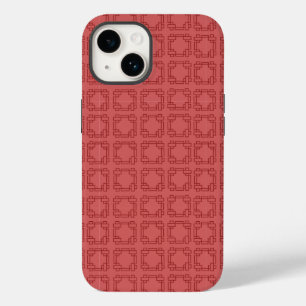 Art Deco Red Squares Case-Mate iPhone 14 Case
