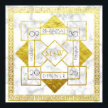 Art Deco Rehearsal Dinner Wedding Marble Gold Foil Poster<br><div class="desc">Create your very own Art Deco-style, Great Gatsby-inspired design featuring abstract geometric shapes in white marble and gold foil. Replace the sample text with your own for a personalised gift. Makes a wonderful gift for wedding, anniversary, birthday, Father’s or Mother’s Day, promotion, retirement and other special occasions. (IMPORTANT NOTE: This...</div>