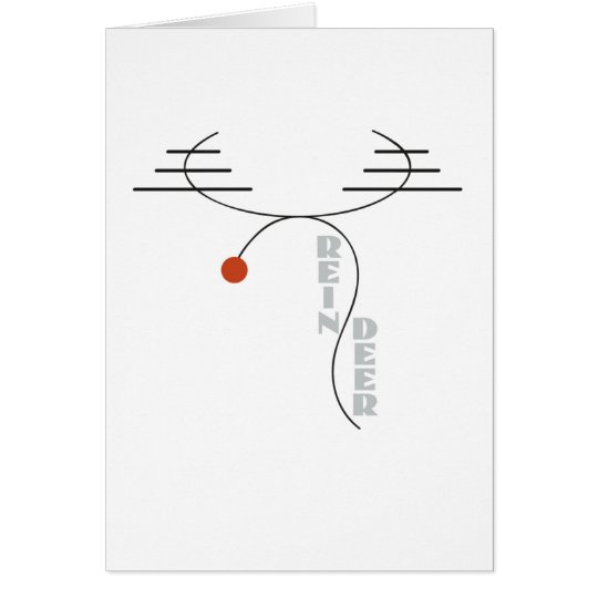 Art Deco Reindeer Christmas Card