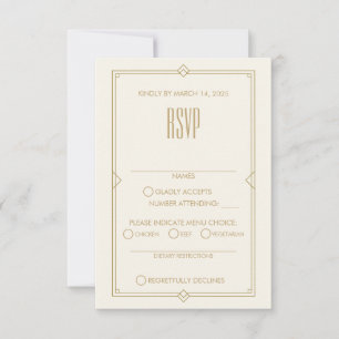Art Deco Response Card