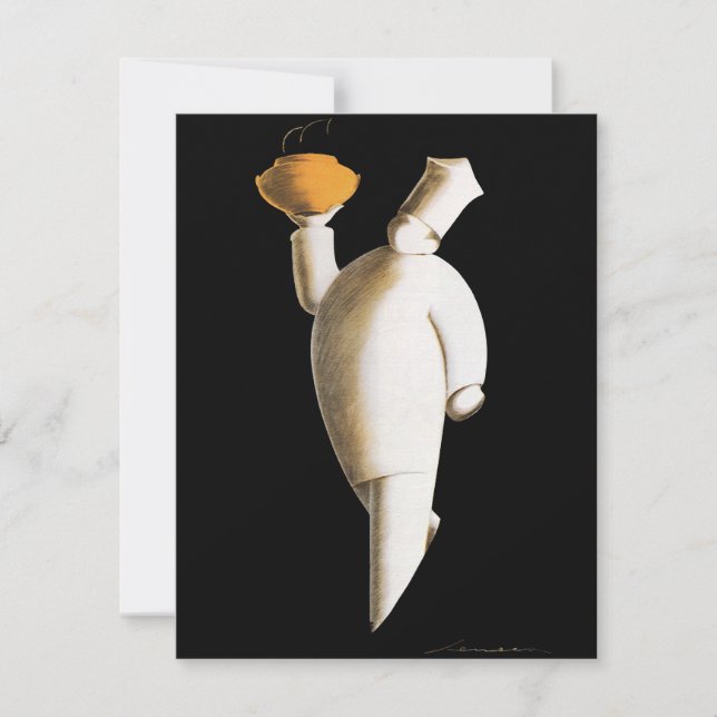 Art Deco Restaurant Chef, Vintage Business (Front)