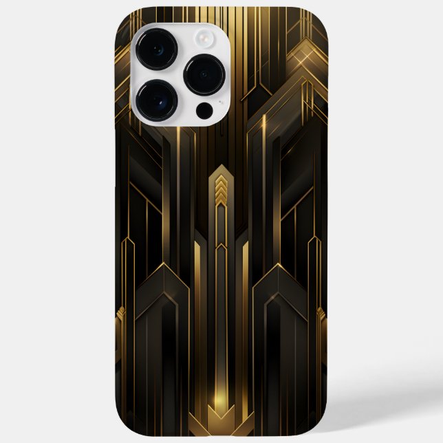 Art Deco Retro 1920s Black n Gold Case-Mate iPhone Case (Back)