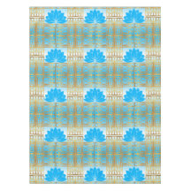 Art Deco Retro Lotus (blue)