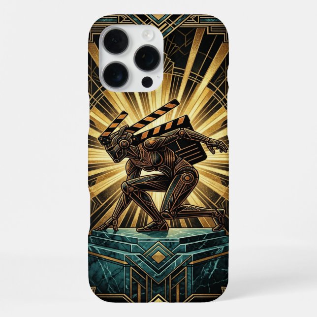 Art Deco Retro Sci-Fi iPhone 16 Pro Max Case  (Back)