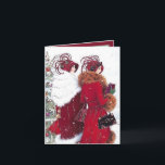 Art Deco retro vintage Christmas ladies Card<br><div class="desc">Art Deco retro vintage Christmas ladies Card</div>
