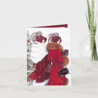 Art Deco retro vintage Christmas ladies