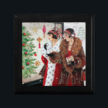 Art deco retro vintage Christmas Ladies Gift Box<br><div class="desc">design by www.etsy.com/shop/VanityFlairDesigns</div>