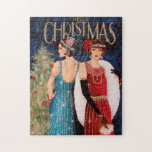 art deco retro vintage Christmas ladies Jigsaw Puzzle<br><div class="desc">art deco retro vintage Christmas ladies jigsaw puzzle</div>