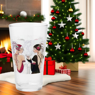 Art Deco retro vintage ladies  Glass