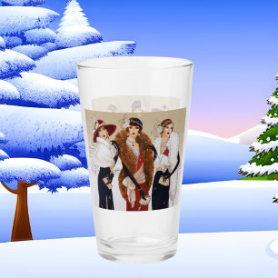 Art Deco retro vintage ladies Glass