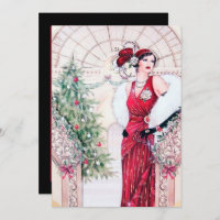 art deco retro vintage lady party