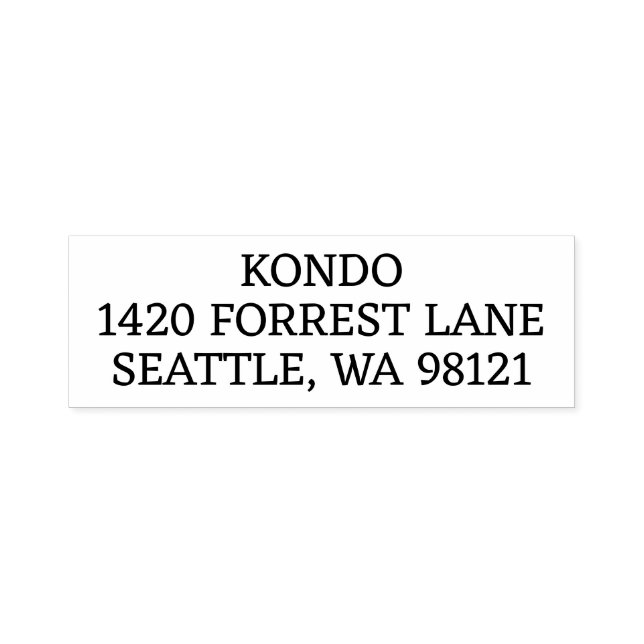 Art Deco Return Address Stamp with Clean Lines mak (Design)