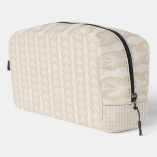 Art Deco Ribbon Arches in Champagne and Ivory Dopp Kit