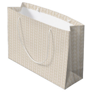 Art Deco Ribbon Arches in Champagne and Ivory Large Gift Bag