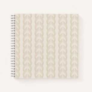 Art Deco Ribbon Arches in Champagne and Ivory Notebook
