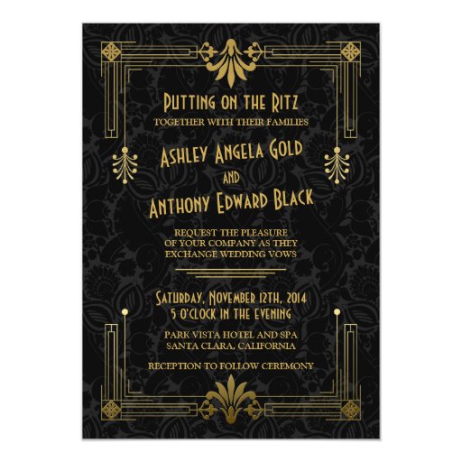 Roaring 20S Wedding Invitations 3