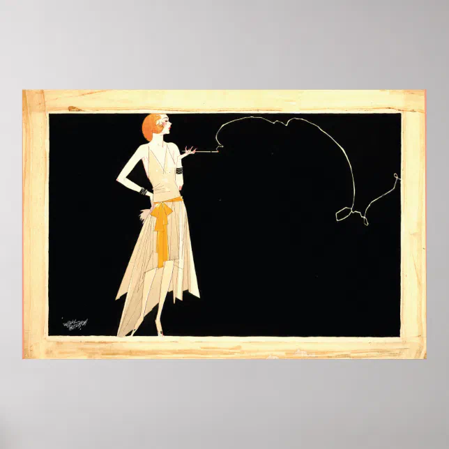 Art Deco ~ Roaring 20s Flapper Girl Poster | Zazzle