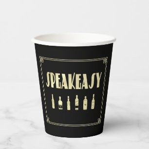 Art deco roaring 20's speakeasy prohibition   paper cups