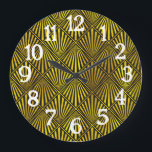 Art Deco Roaring Twenties '20s 1920s Black Gold Large Clock<br><div class="desc">This beautiful art deco clock is perfect for your home or office.</div>