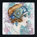 Art Deco Roaring Twenties Woman 1920s  Square Wall Clock<br><div class="desc">This art deco acrylic wall clock is perfect for that throwback retro vibe!</div>