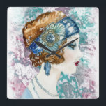 Art Deco Roaring Twenties Woman 1920s  Square Wall Square Wall Clock<br><div class="desc">This art deco acrylic wall clock is perfect for that throwback retro vibe!</div>