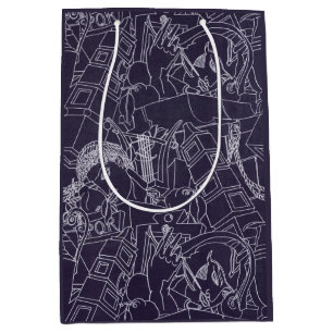 Art Deco Roman SPQR Dark Purple Aesthetic Art Medium Gift Bag