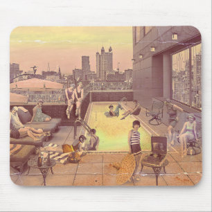 Art Déco Rooftop Chillout Mouse Mat