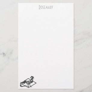 Art Deco Rooster stationery personalised