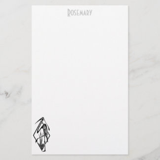 Art Deco Rooster stationery personalised
