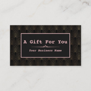 Art Deco Rose Gold Monogram Makeup Artist Loyalty Card