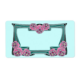 art deco rose panel