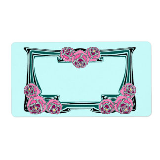 art deco rose panel