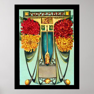 Art Deco Sagitarius Vintage Poster