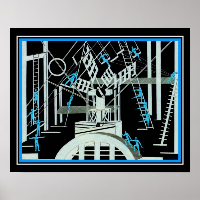 Art Deco 'Satanic Ballet"- Aleksandra Ekster 1922 Poster (Front)