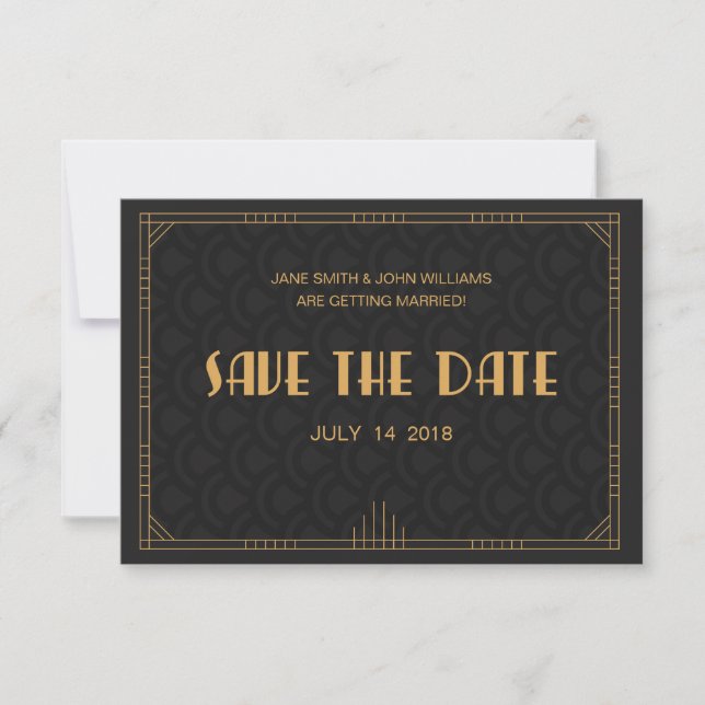 Art Deco Save The Date (Front)