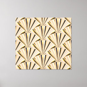 Art Deco Scales: Geometric Golden Glamour Canvas Print