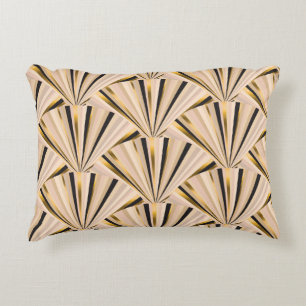 Art Deco Scales: Geometric Golden Glamour Decorative Cushion