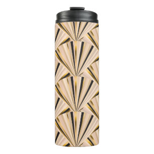 Art Deco Scales: Geometric Golden Glamour Thermal Tumbler