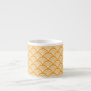 Art Deco Scallop Arch Geometric Harvest Gold Espresso Cup