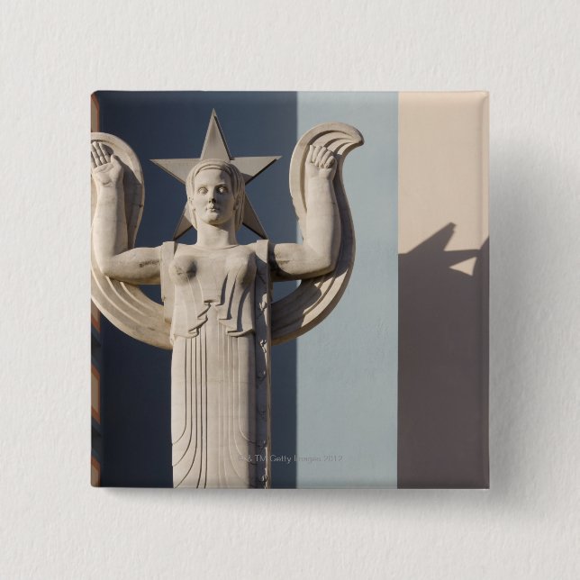 Art Deco Sculpture at the State Fair of Texas 15 Cm Square Badge (Front)
