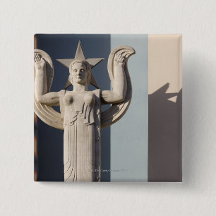 Art Deco Sculpture at the State Fair of Texas 15 Cm Square Badge