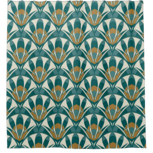 Art deco seamless abstract floral pattern. Decor e Shower Curtain