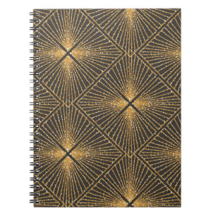Art Deco Seamless Geometric Pattern. Elegant Wallp Notebook