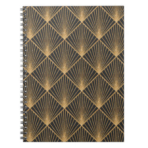 Art Deco Seamless Geometric Pattern. Elegant Wallp Notebook