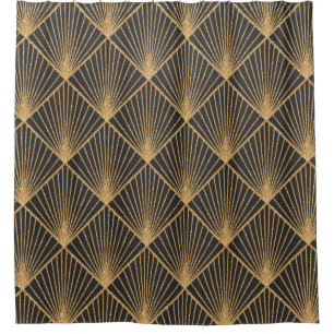 Art Deco Seamless Geometric Pattern. Elegant Wallp Shower Curtain