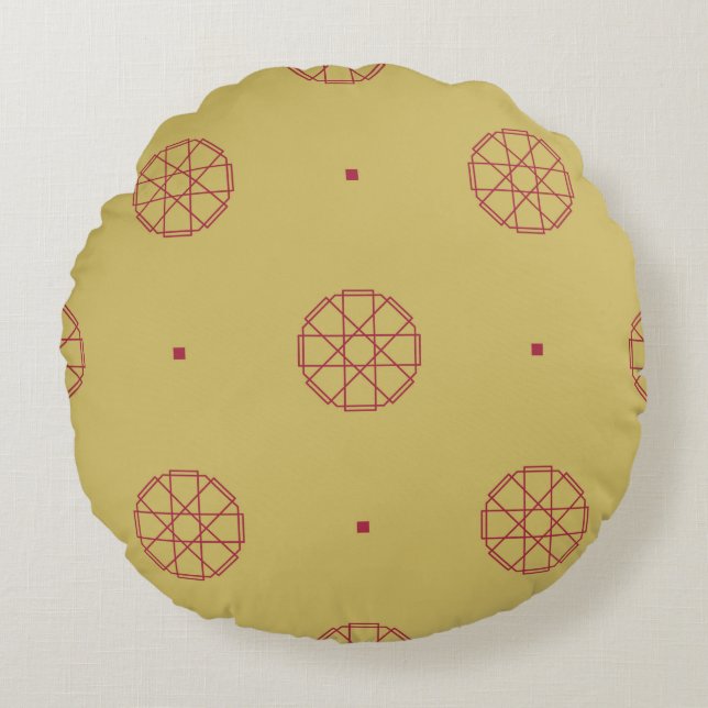Art deco seamless pattern background. abstract, ar round cushion (Front)