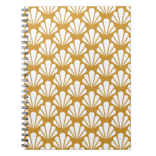 Art Deco Seamless Pattern. Geometric Floral decora Notebook