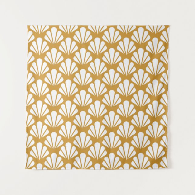 Art Deco Seamless Pattern. Geometric Floral decora Tapestry (Front)